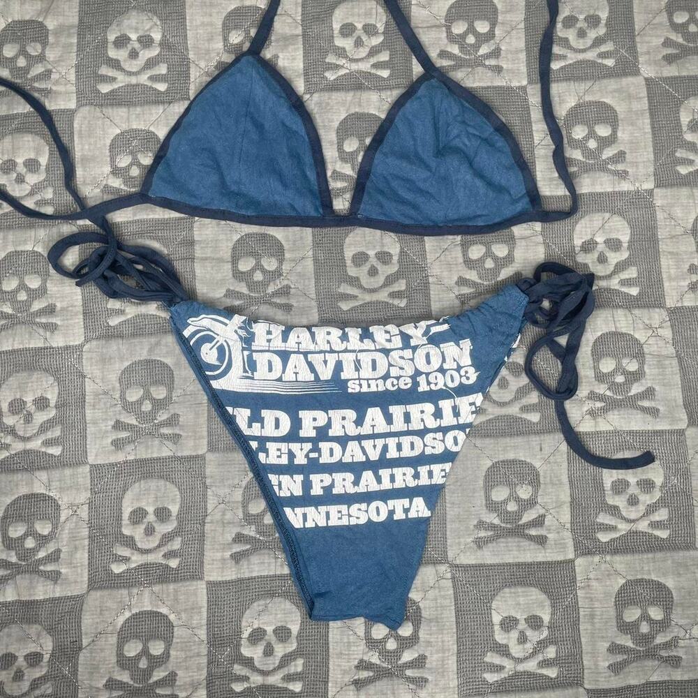 Y2k harley davidson bikini